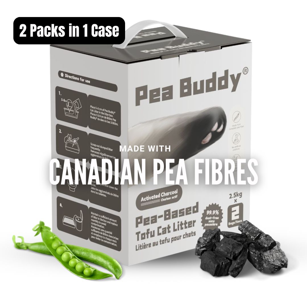 Pea Buddy® Pea-Based Tofu Cat Litter (Charcoal-Unscented)