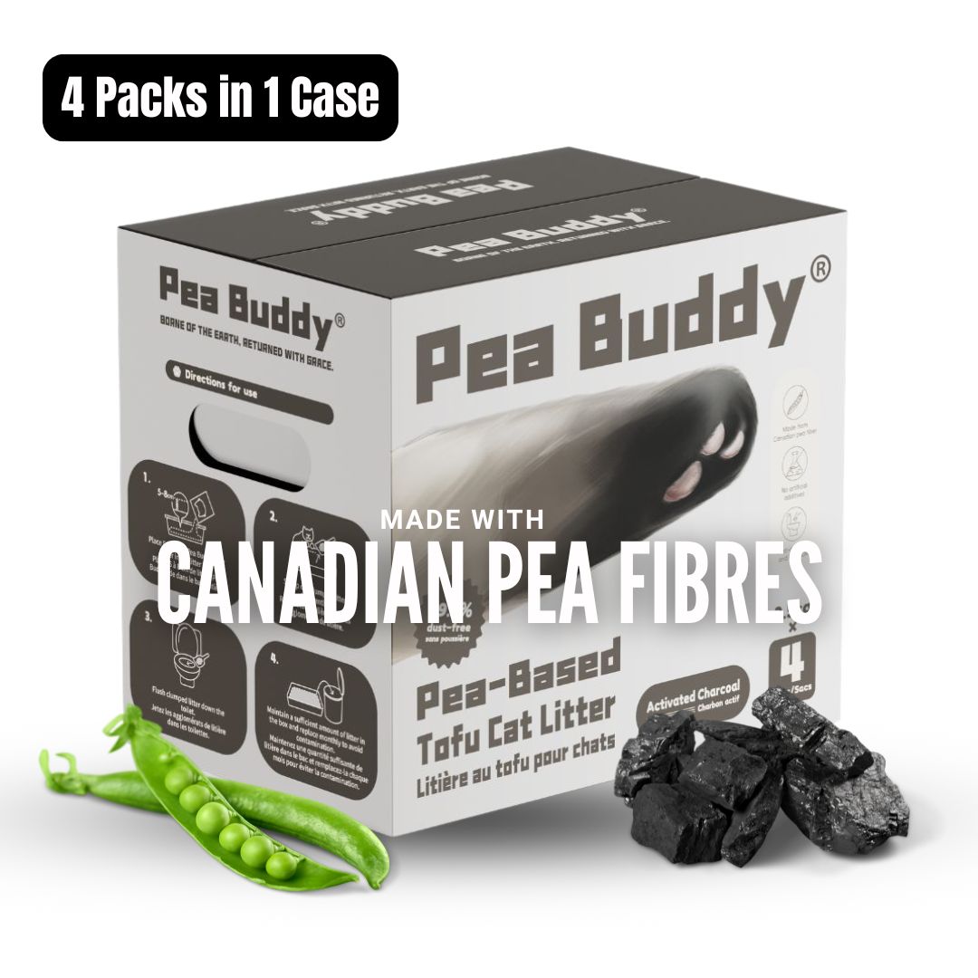 Pea Buddy® Pea-Based Tofu Cat Litter (Charcoal-Unscented)