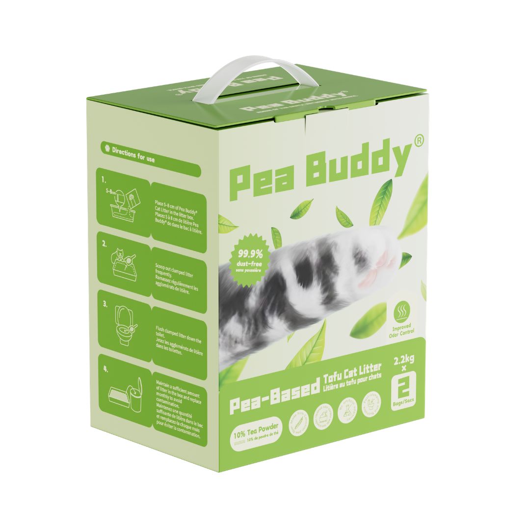 Pea Buddy® Pea-Based Tofu Cat Litter (10% Tea Powder)