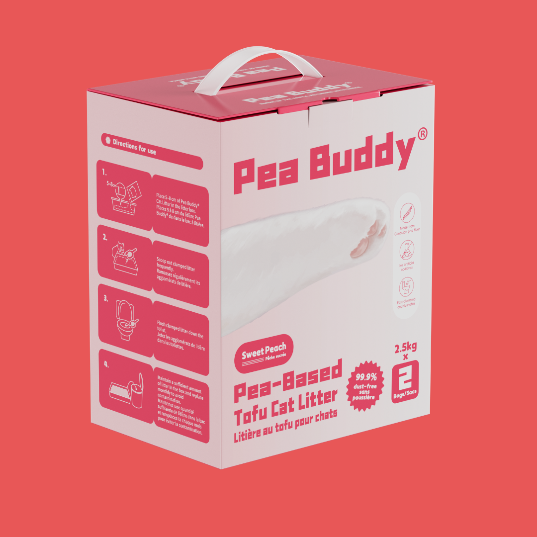 Pea Buddy® Pea-Based Tofu Cat Litter (Sweet Peach)